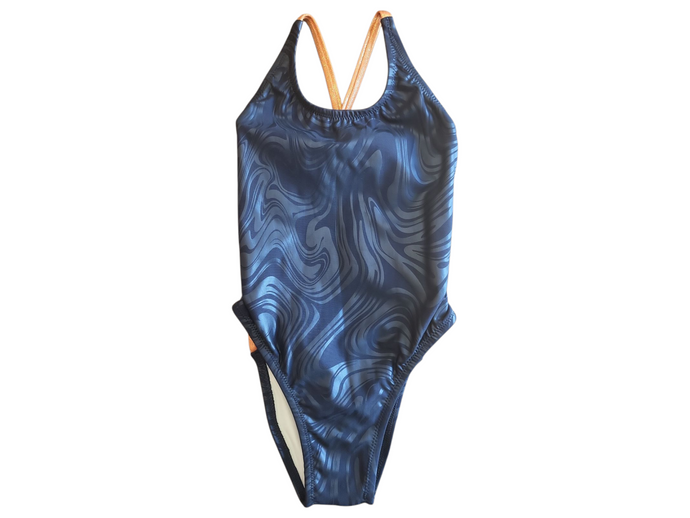 Size 24 Black Swirl Sporty Style Hipster