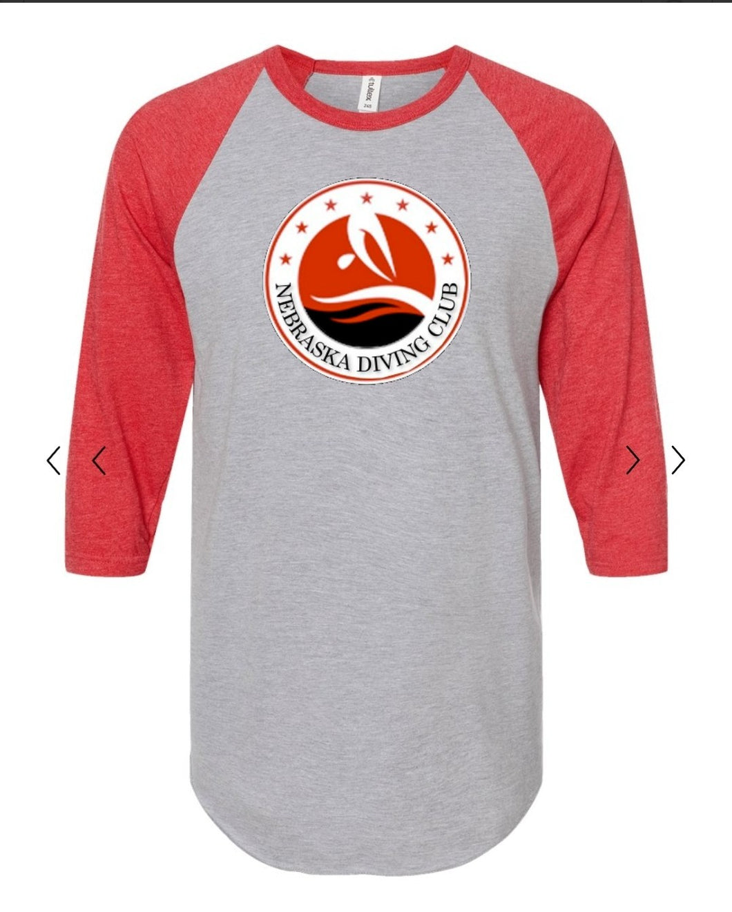 NDC Gray/Red Raglan
